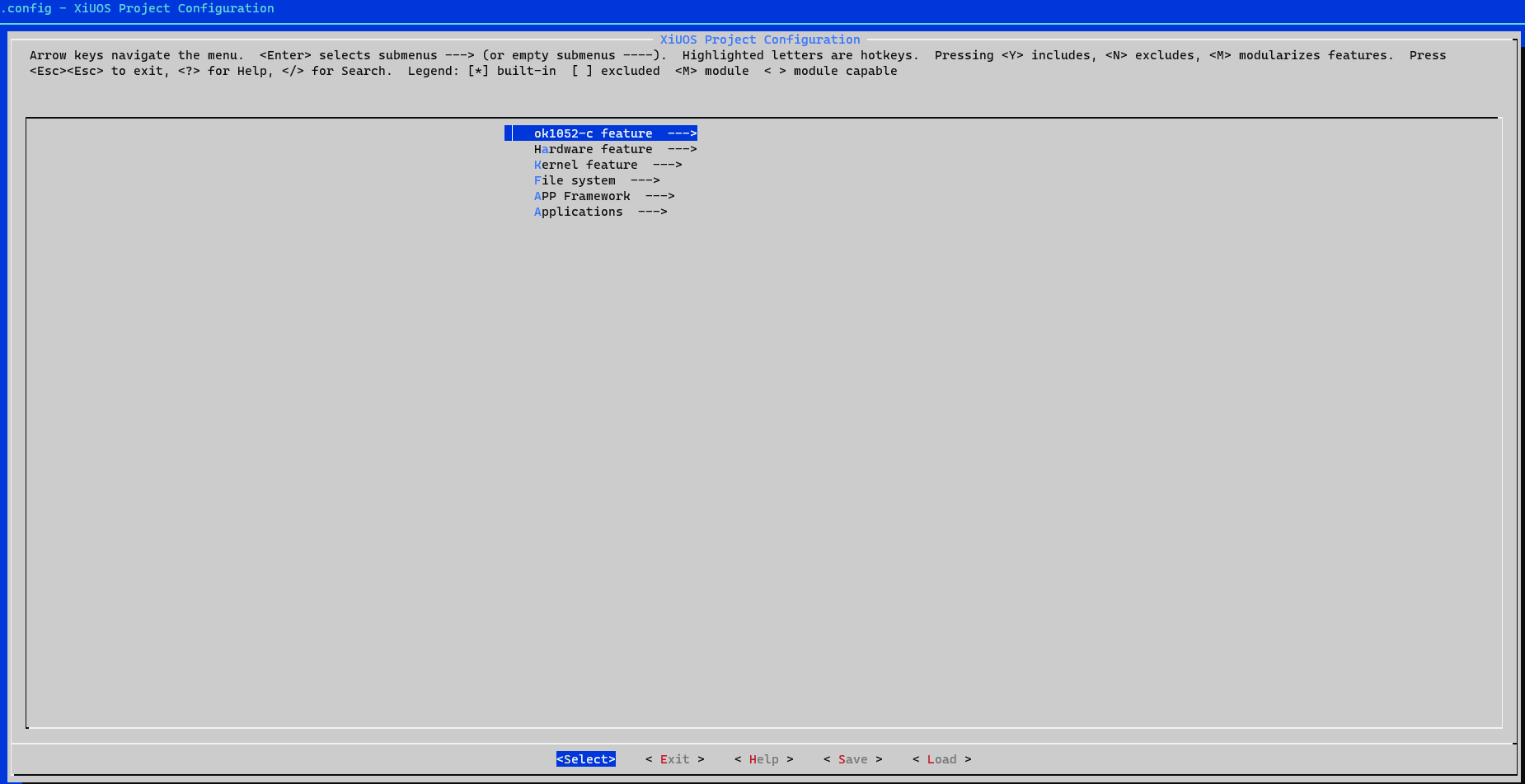 menuconfig