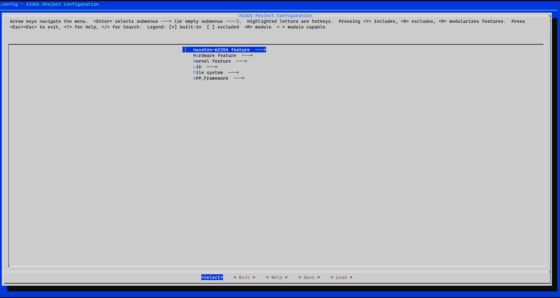 menuconfig