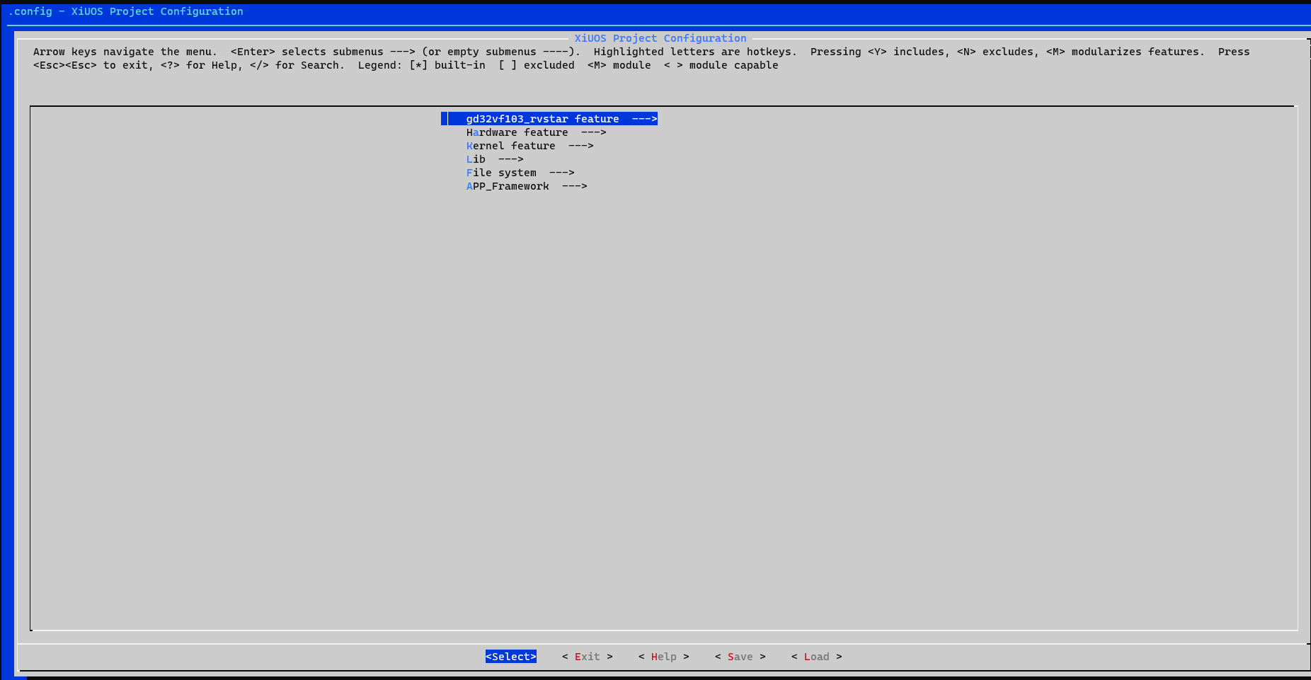 menuconfig