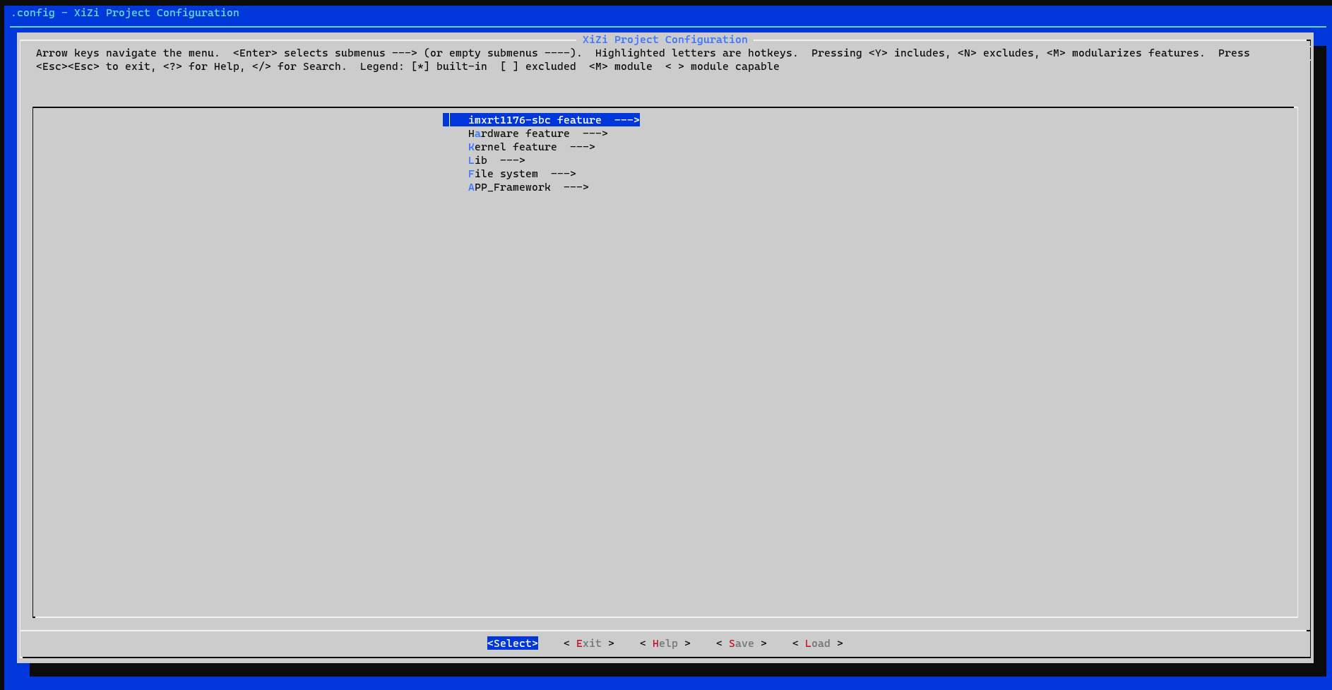 menuconfig