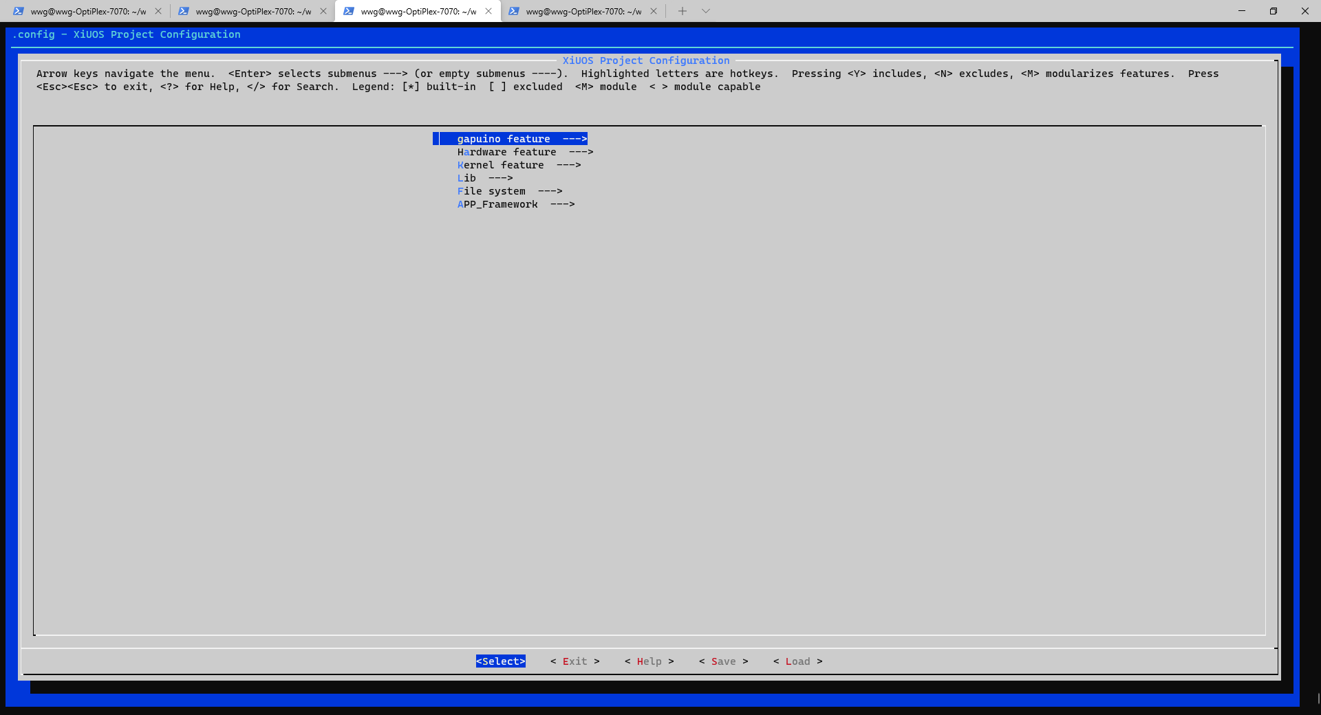 menuconfig