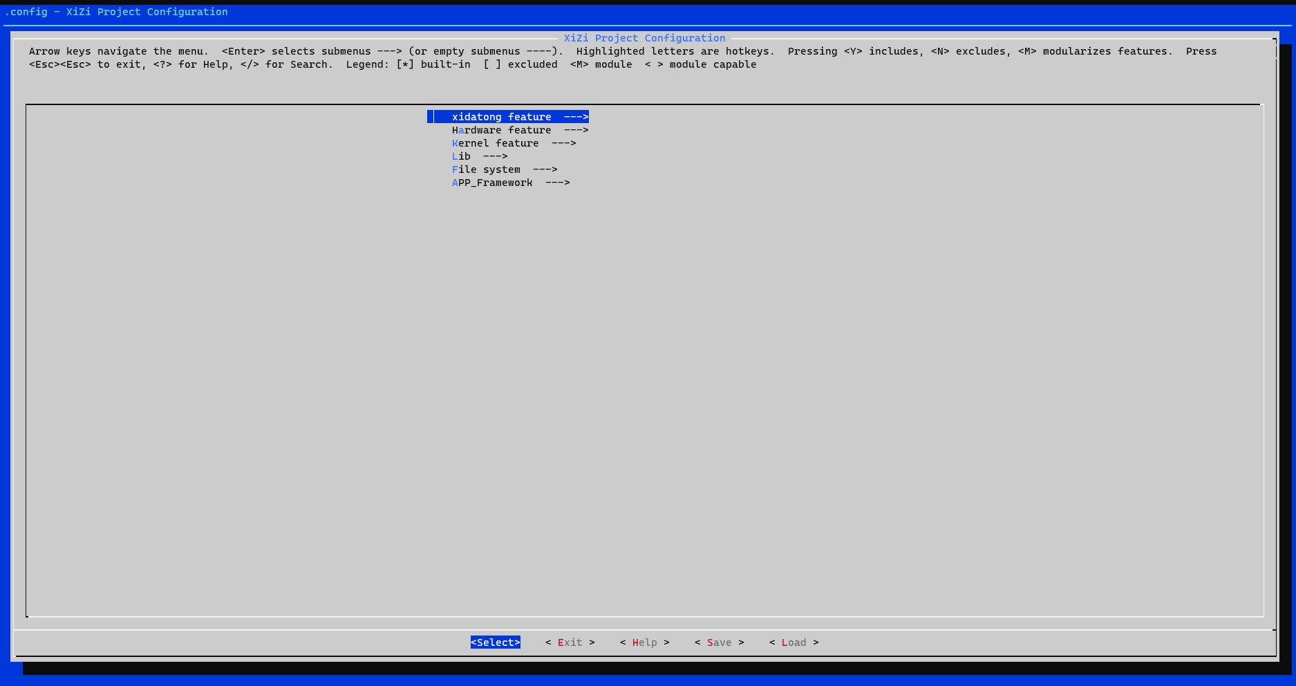 menuconfig
