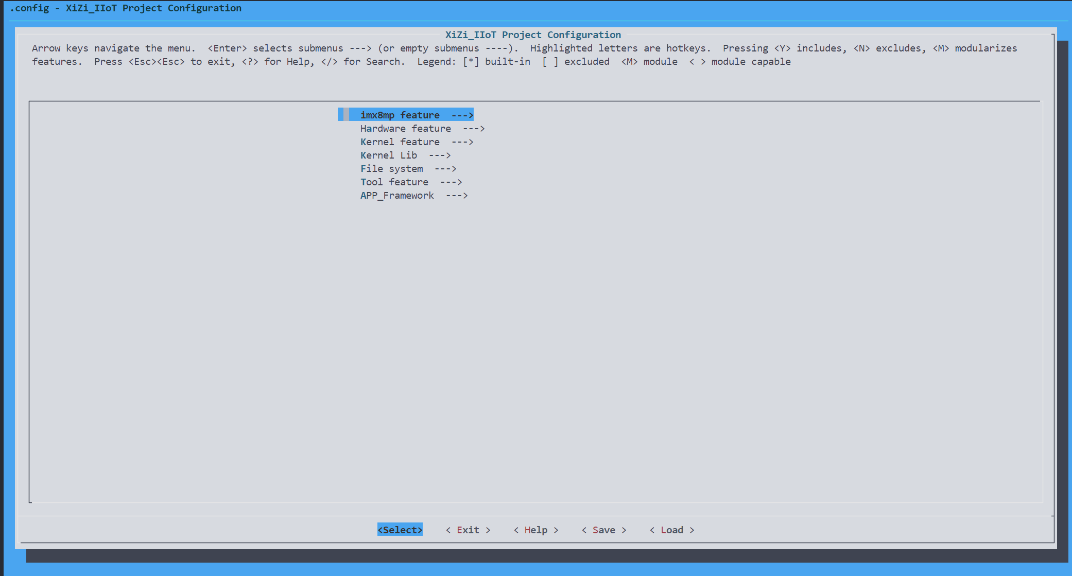 menuconfig
