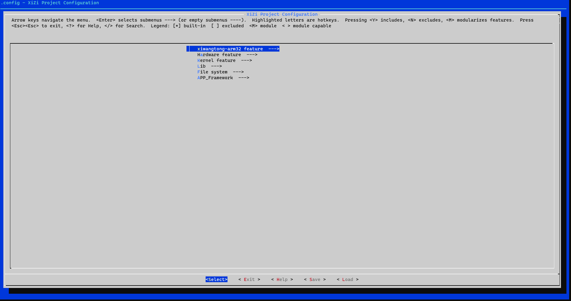 menuconfig